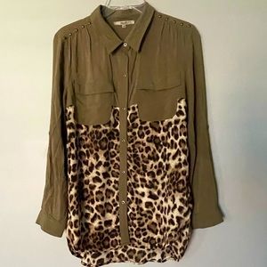 Miss Me Shirt Long Sleeve Leopard Print